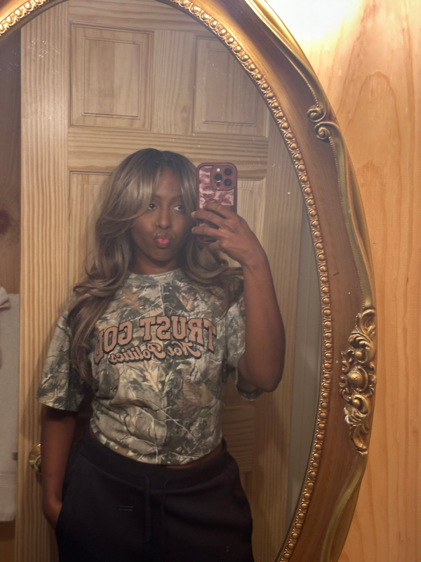 TRUST GOD NOT POLITICS CAMO TEE