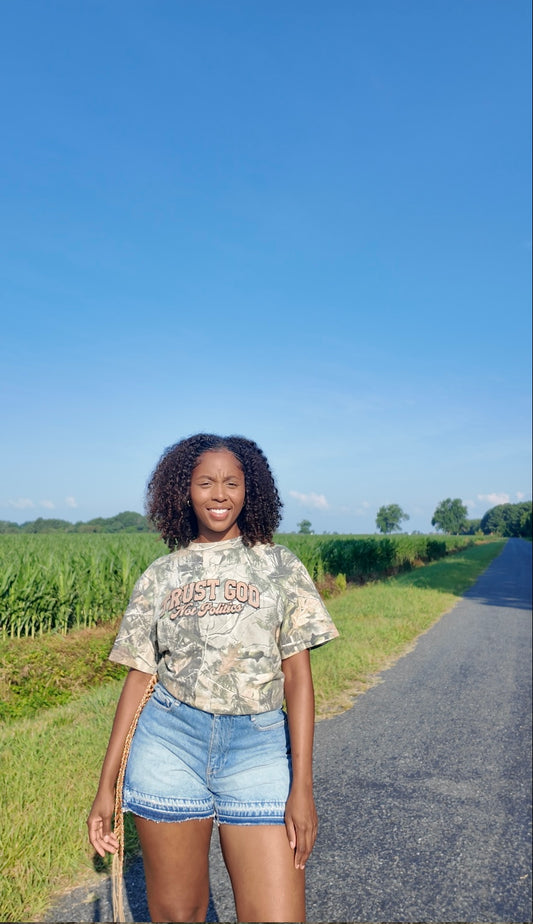 "TRUST GOD NOT POLITICS" CAMO TEE